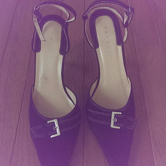 Parade- Black Dressy Sling Back Heels