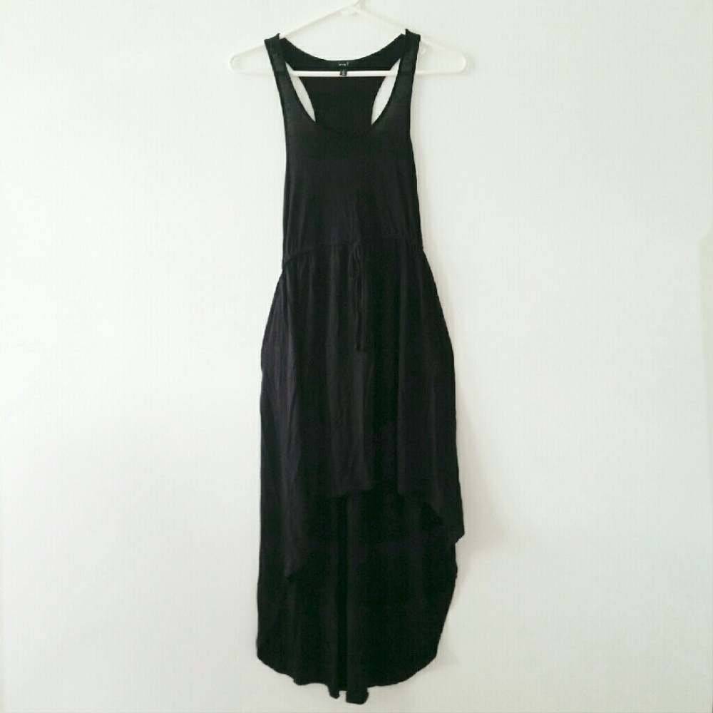 LBD High Low Dress with Drawstring Waist