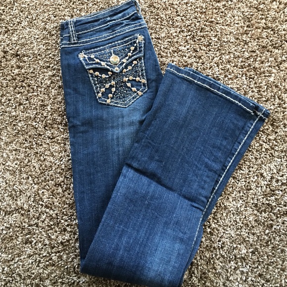 LA idol jeans with rhinestones.