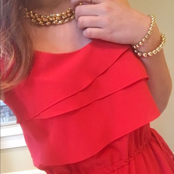 Orange Calvin Klein dress