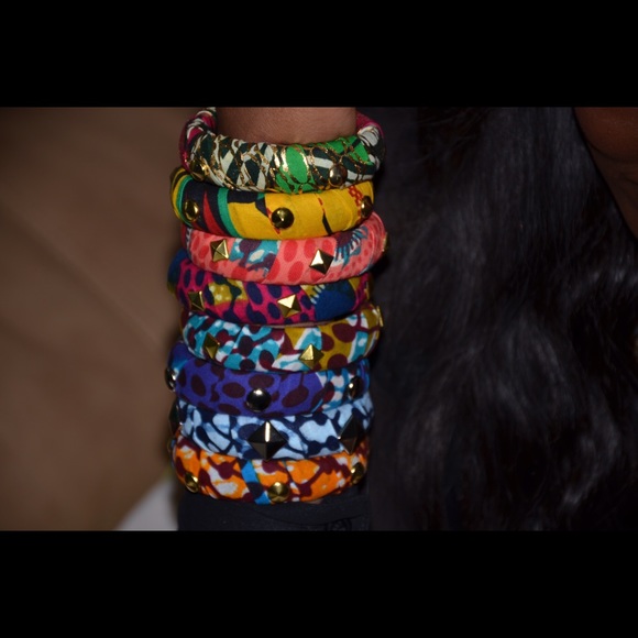 Ankara studded bangles - Picture 2 of 3