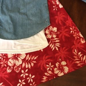 Roxy Hawaiian Print Skirt