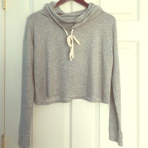 Loose Grey Crop Top