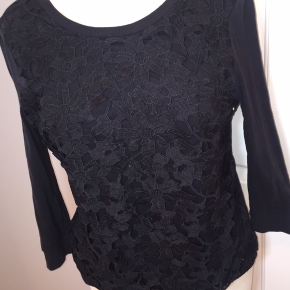 Wallpapher Tops - Wallpaper heavy lace sweatshirt sweater Wallpapher Tops - Wallpaper heavy lace sweatshirt sweater