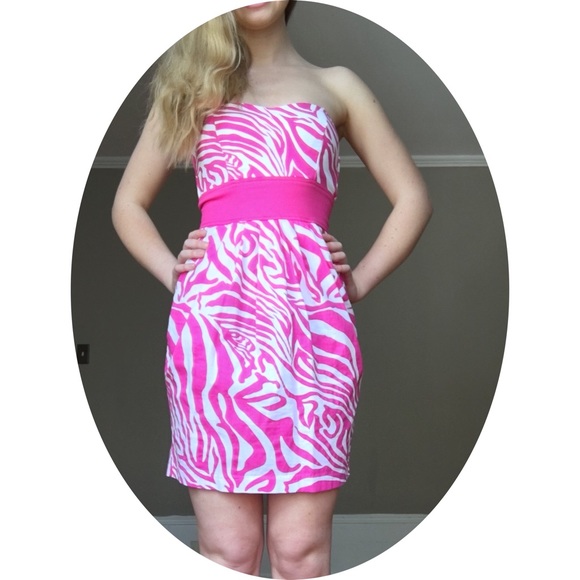 Hot pink zebra dress with pockets