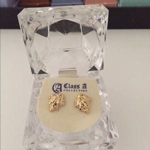 14k gold plated "nugget" earrings