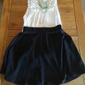 Black Textured Skirt Black Textured Skirt