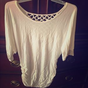 EUC white top with rhinestones