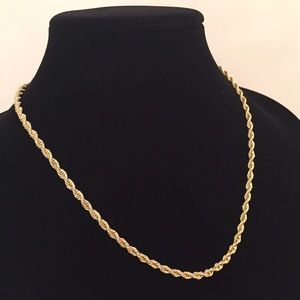 14k gold plated rope chain.
