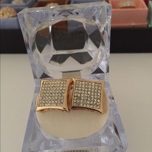 Iced out 14k gold plated