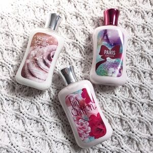 3 NEW bath and body works lotions