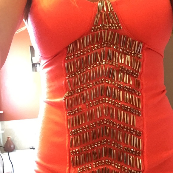 S 2B Bebe embellished double strap Dress nwt - Picture 1 of 4