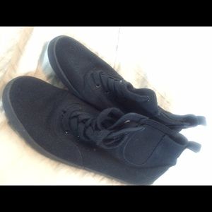 Simple black sneakers