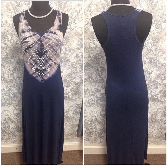 Navy maxi dress