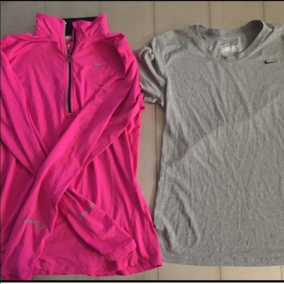 Nike dri fit pink long sleeve