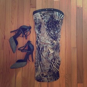 Sequin strapless dress