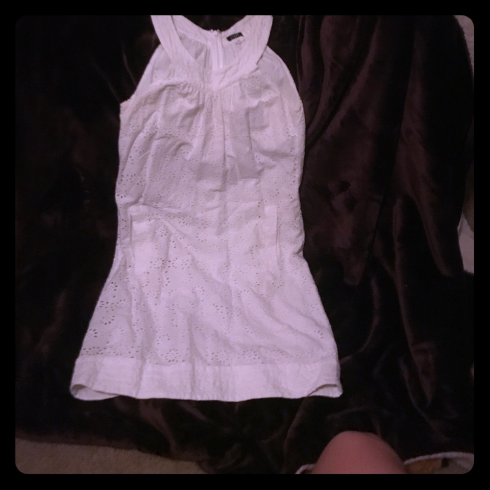White dress from J.Crew.