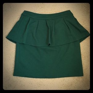 Green Peplum Skirt