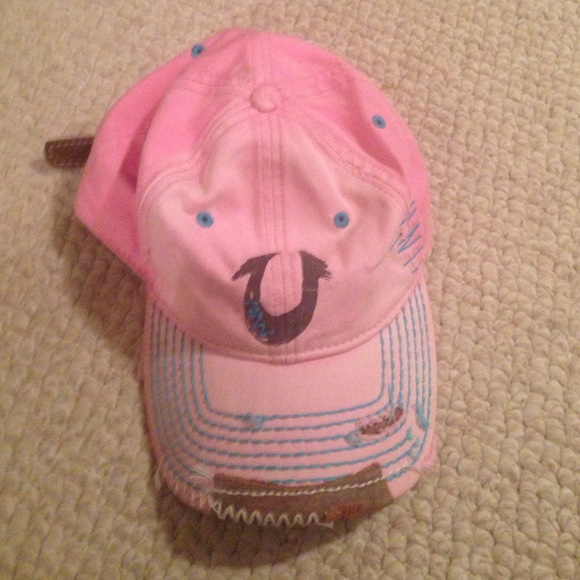 True religion pink ball cap