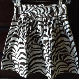 Forever 21 Brown Beige A Line Skater Circle Skirt