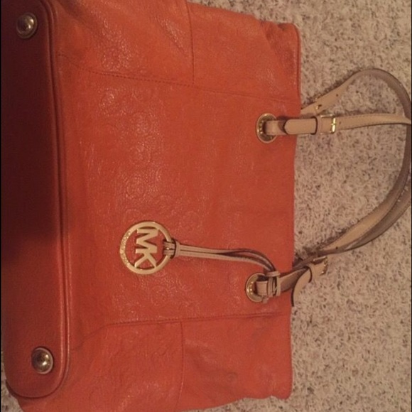Orange Michael Kors tote