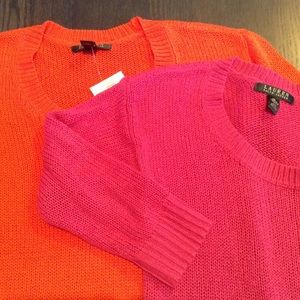 Orange & Pink sweaters RL size XS Get Both