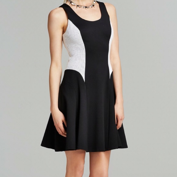 ALI RO FLARED SCUBA DRESS