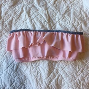 Lolli Swim ruffle bandeau bikini top NWOT