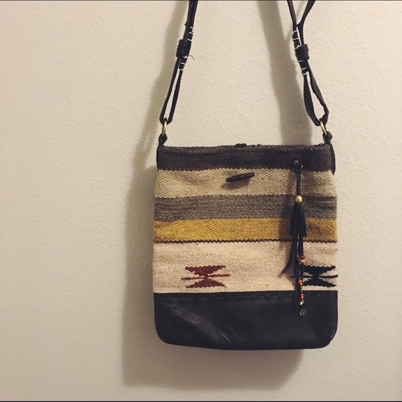RAJ Leather/Wool Crossbody Bag