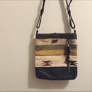 RAJ Leather/Wool Crossbody Bag