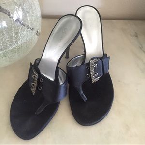 St. John black special occasion heels