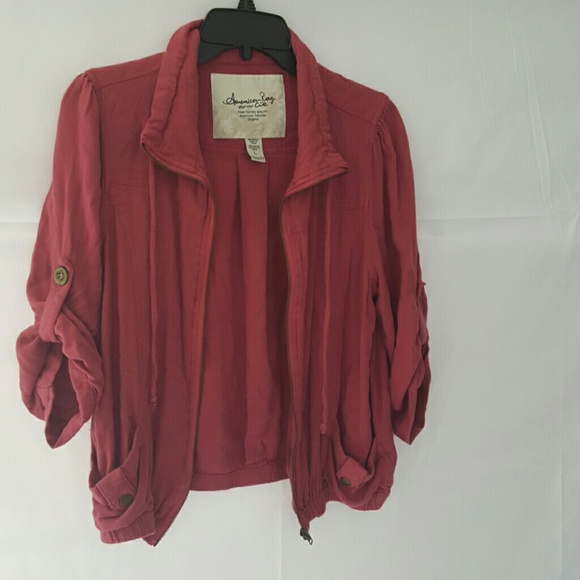 American Rag mauve 3/4 sleeve jacket