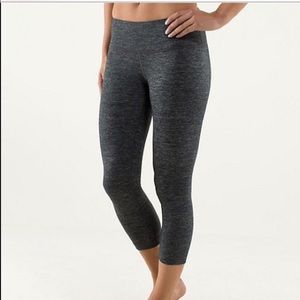 Lululemon wunder under grey crop tights