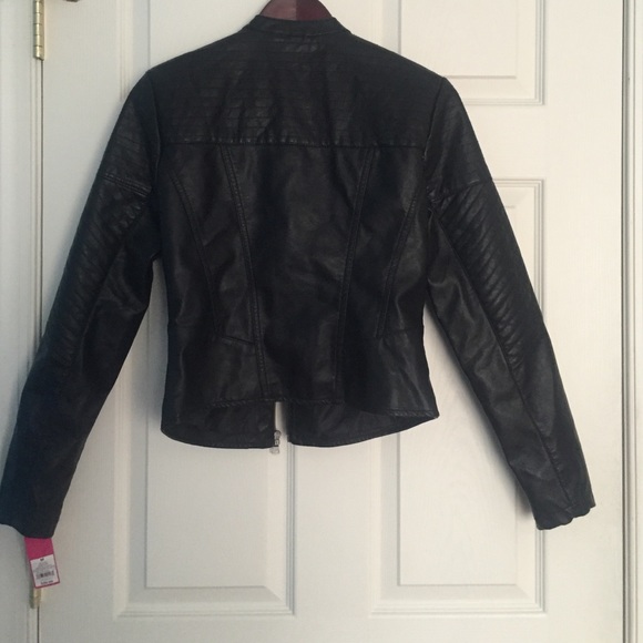 Cute Faux Leather Jacket - Picture 2 of 4