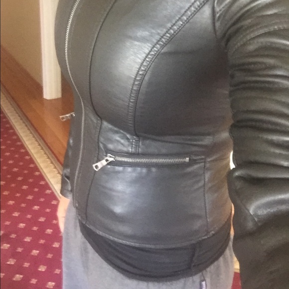 Cute Faux Leather Jacket - Picture 3 of 4