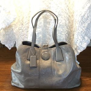 Coach Stitched Patent Leather, kiss me lock.