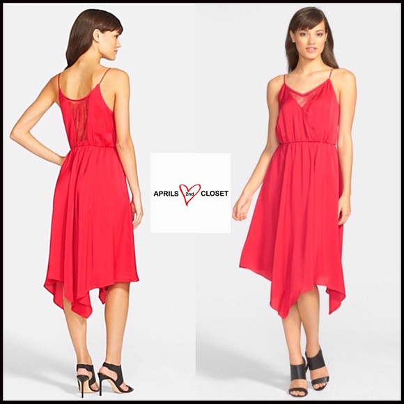 CHELSEA28 CROCHET LACE INSET MIDI DRESS - Picture 2 of 8