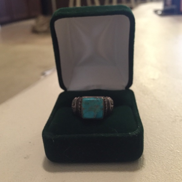 TURQUOISE & SILVER RING | size 6.5