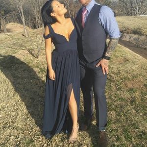 Lulus Bariano Navy Blue Maxi