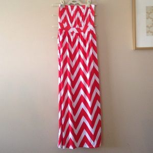 chevron maxi dress