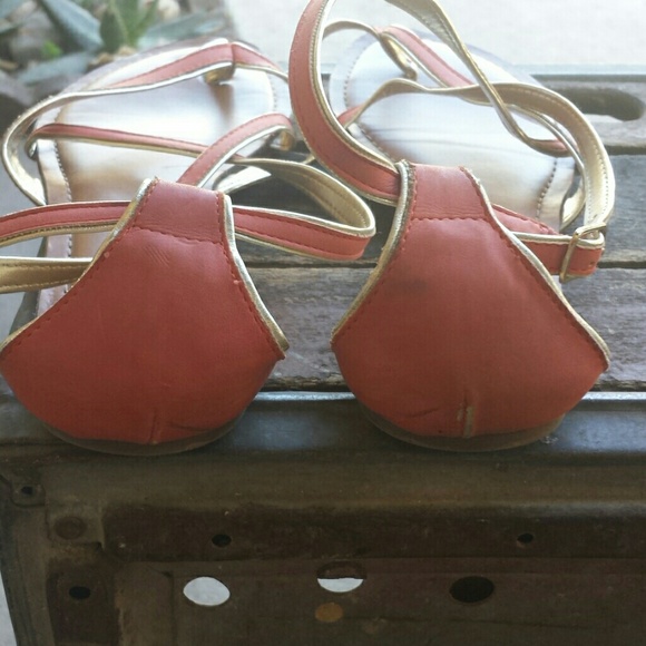 Salm?n color sandals size 8 - Picture 3 of 3