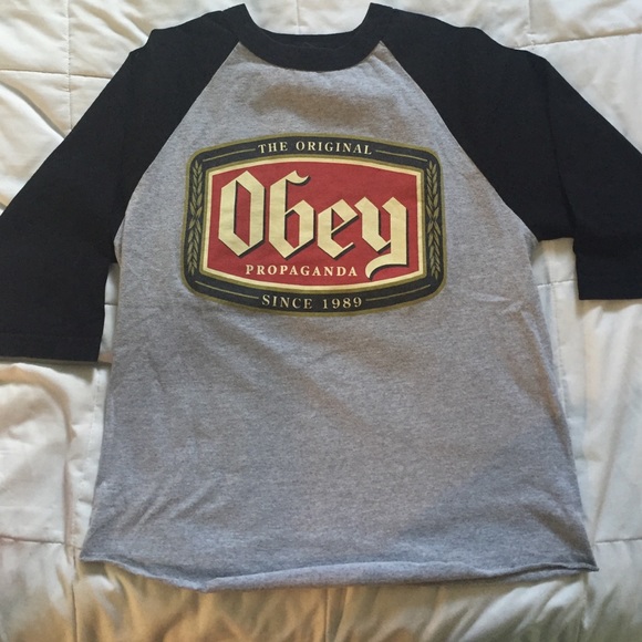 obey baseball tee