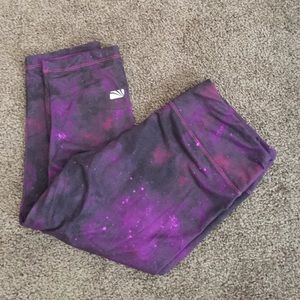 Galaxy workout Capri leggings.