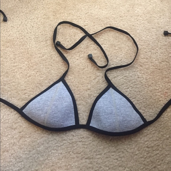 RARE Grey and black Triangl string top!!