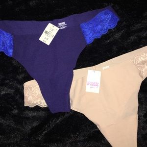 VS PINK SEAMLESS THONG PANTIE DUO