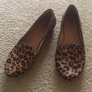 Clarks Valley Lounge Leopard Flats