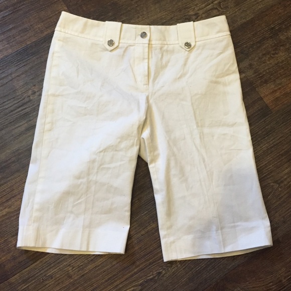 White Tory burch walking Bermuda shorts sz 2
