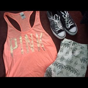 PINK VS racer back tank