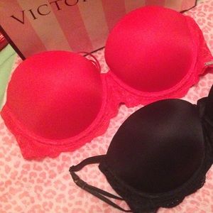 Vs lace date bra 34b red only🚫sold🚫