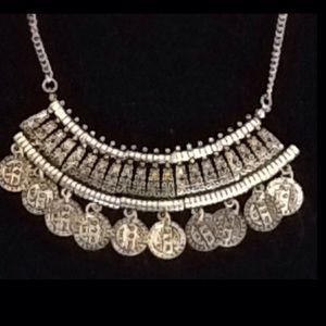 **SOLD** Lucky Brand boho bronze coin necklace, NWOT